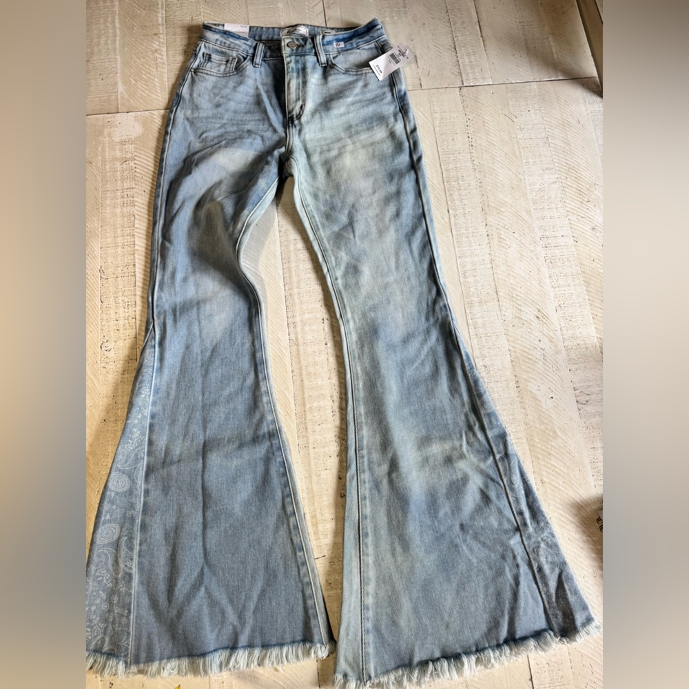 KanCan Sky Blue Wide Leg Jeans